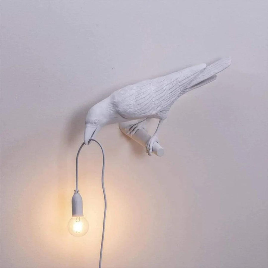 Lampada da parete FeatherGlow a forma di uccello con luce LED calda per decorazione ambientale | Lersk