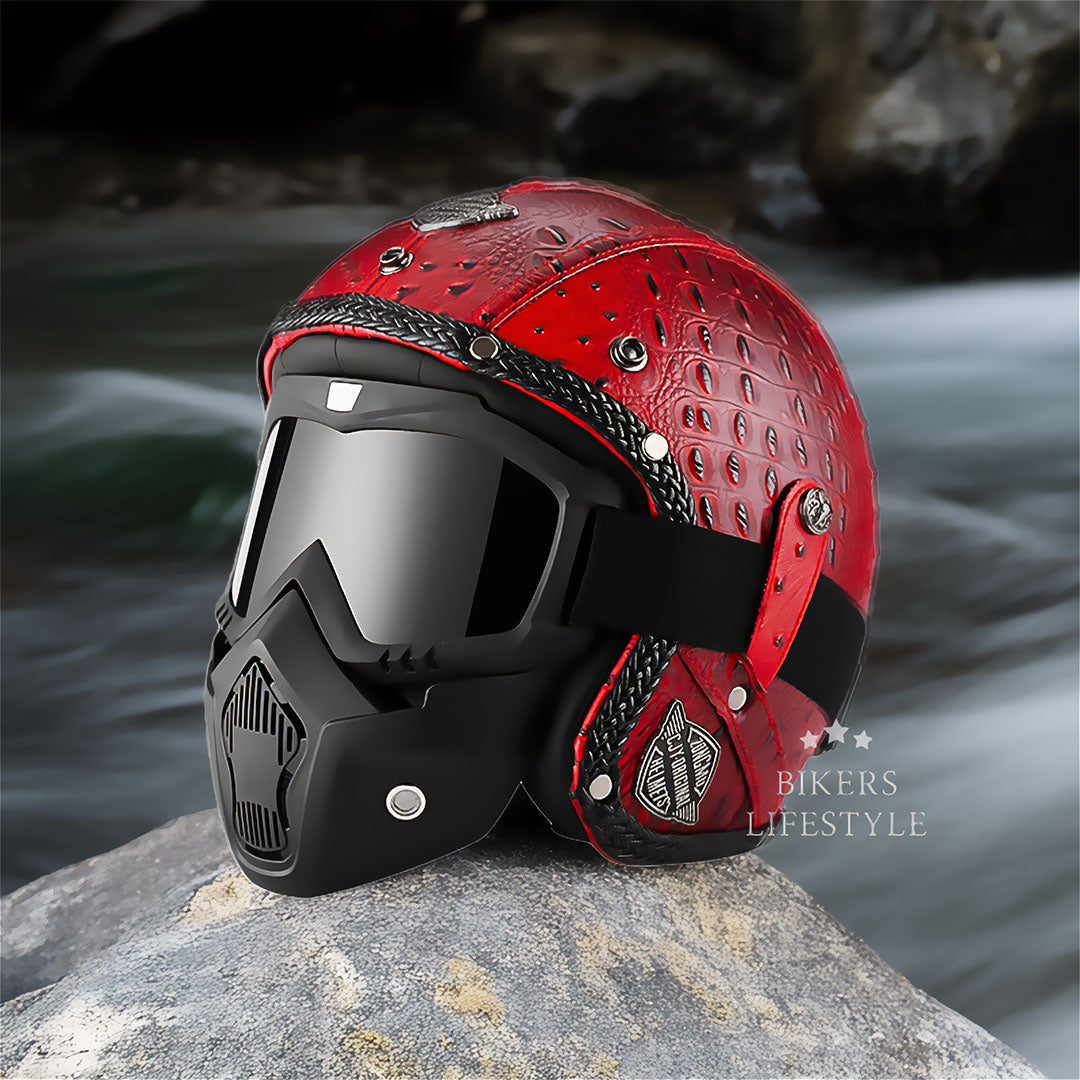 MotoJet Retro Helmet DOT ECE Certified for Vintage Chopper Riders | Lersk