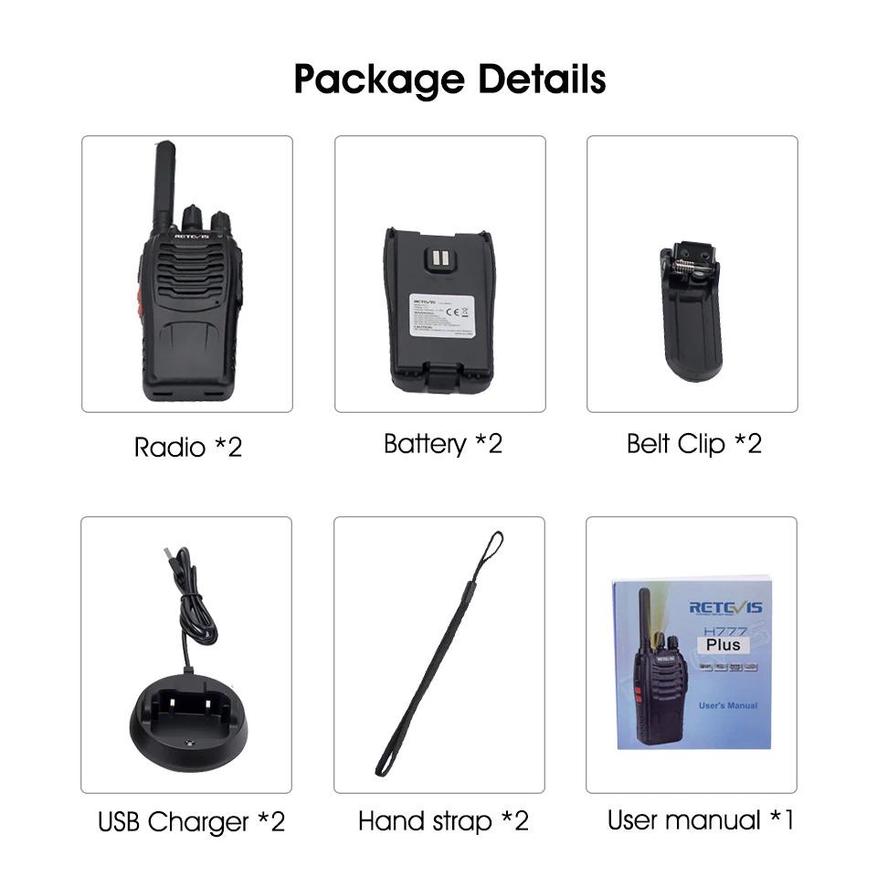 NexTone USB-genopladelige walkie talkies 2-pak 1,3 km rækkevidde | Lersk