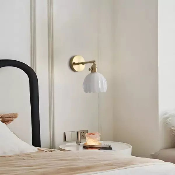Blossom Tulip Glass Wall Light With Warm Vintage Glow | Lersk