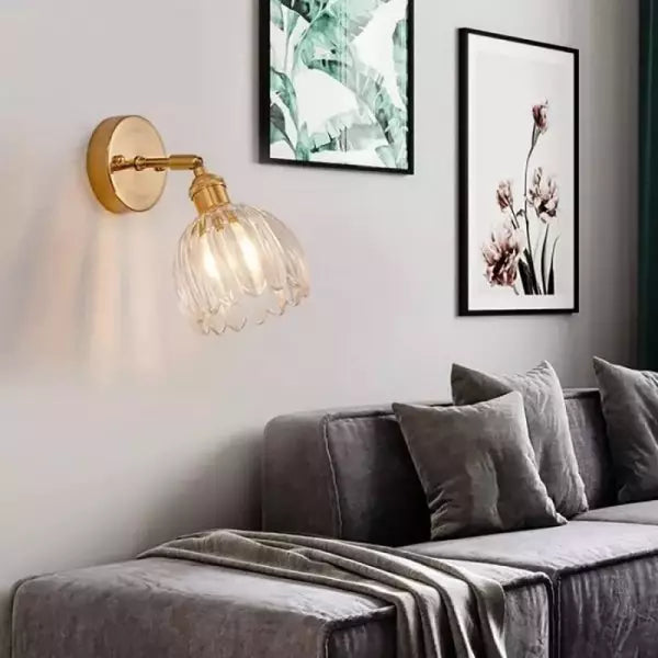 Blossom Tulip Glass Wall Light With Warm Vintage Glow | Lersk