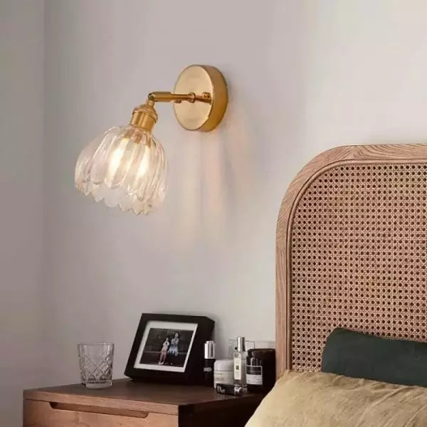 Blossom Tulip Glass Wall Light With Warm Vintage Glow | Lersk