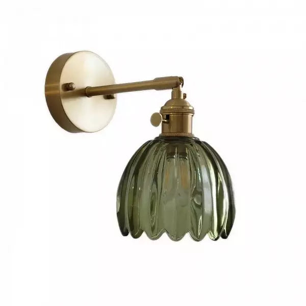 Blossom Tulip Glass Wall Light With Warm Vintage Glow | Lersk