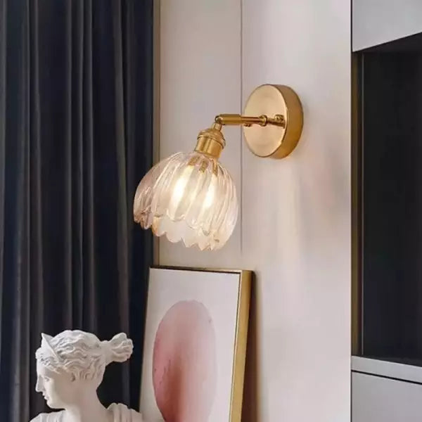 Blossom Tulip Glass Wall Light With Warm Vintage Glow | Lersk