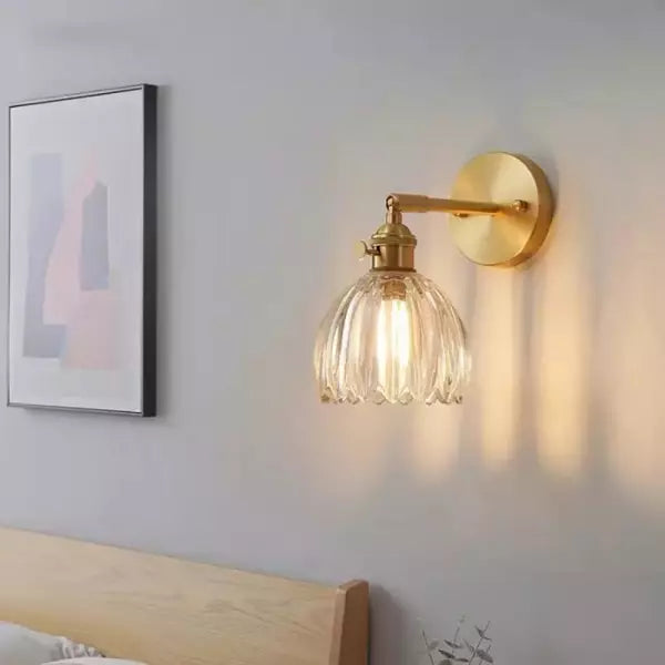 Blossom Tulip Glass Wall Light With Warm Vintage Glow | Lersk