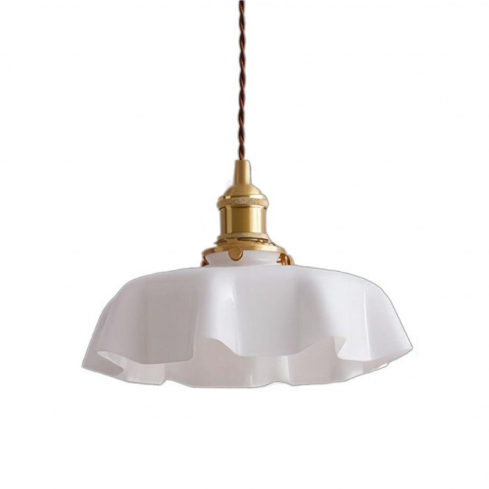 Elora Cream Floral Glass Pendant Light For Living & Dining | Lersk