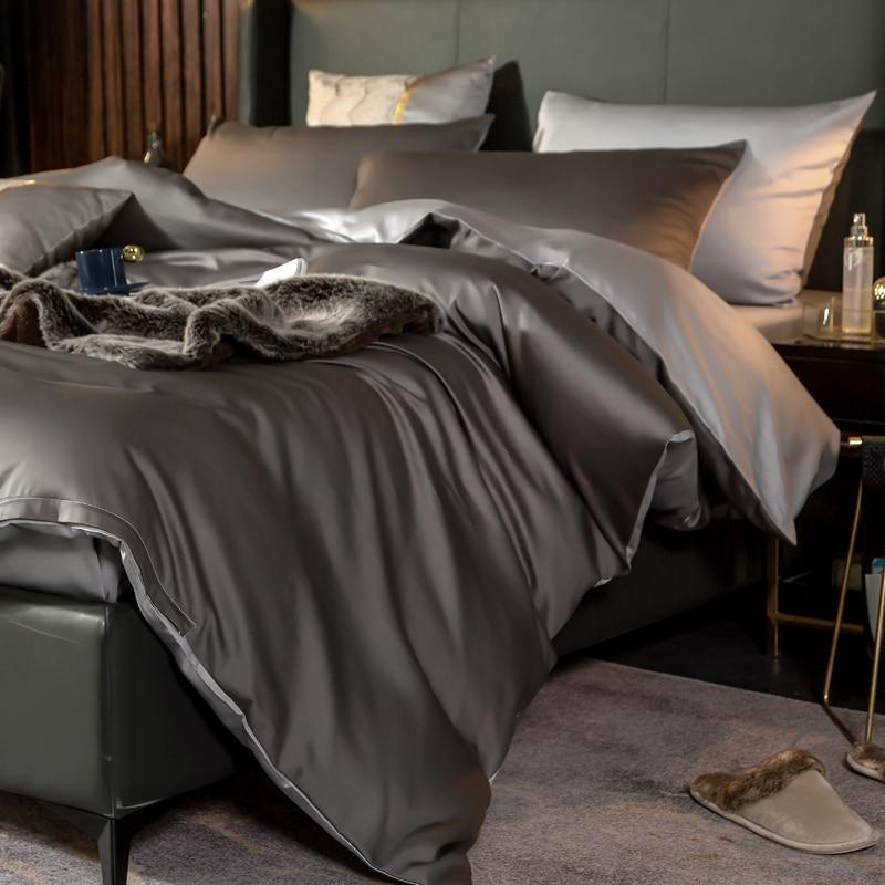 طقم غطاء لحاف من القطن المصري قابل للعكس من Roomie Design بدرجة نعومة 600 خيط لغرف النوم الأنيقة | Lersk