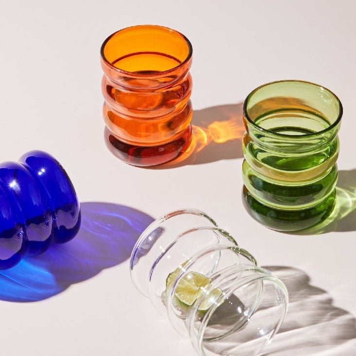 NovaRipple Glass Tumbler 250ml Heat Resistant for Drinks | Lersk