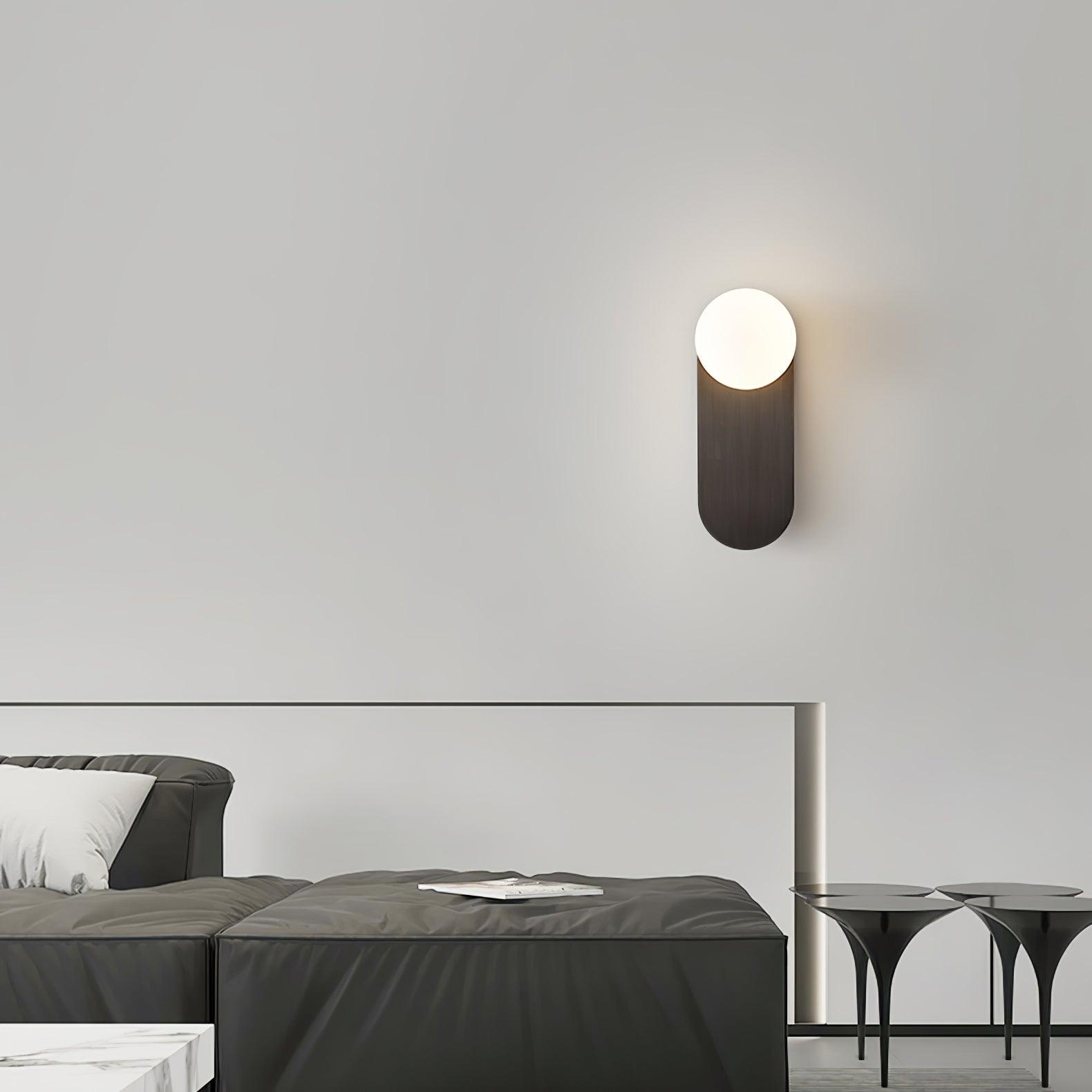 Aurel Flat Base Globe Sconce Modern Round Light Fixture | Lersk