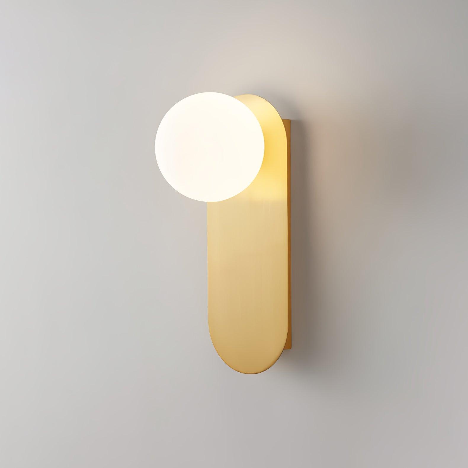 Aurel Flat Base Globe Sconce Modern Round Light Fixture | Lersk