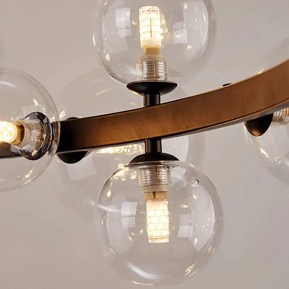 Lustre en cristal Elara avec éclat scintillant en couches | Lersk