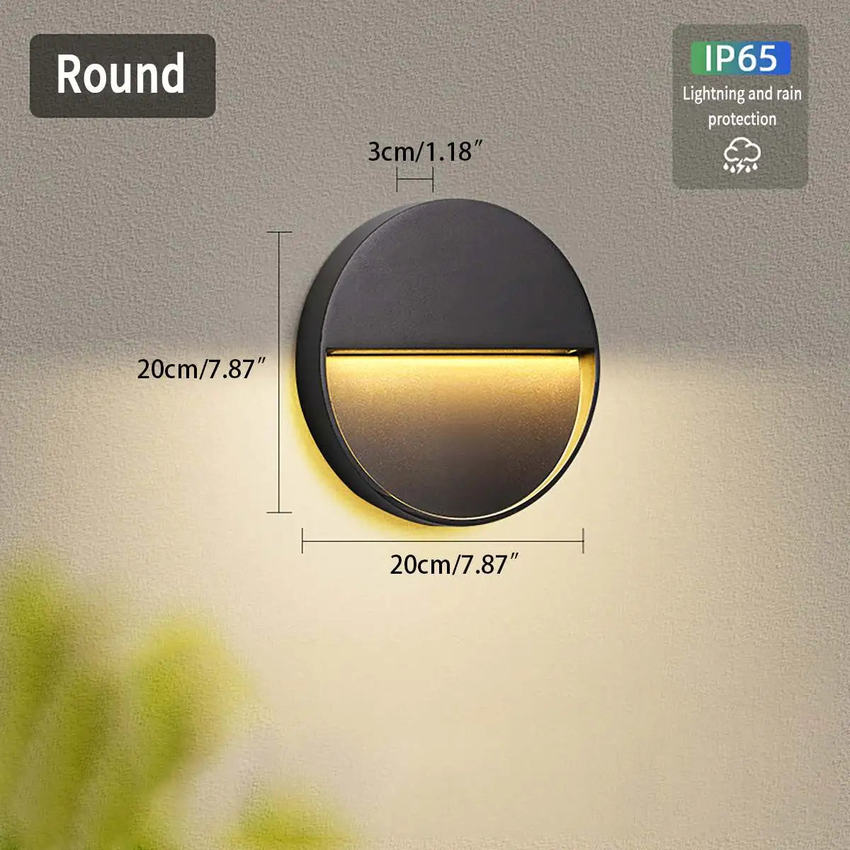Luz de Pared Exterior Impermeable Redonda y Cuadrada | Lersk