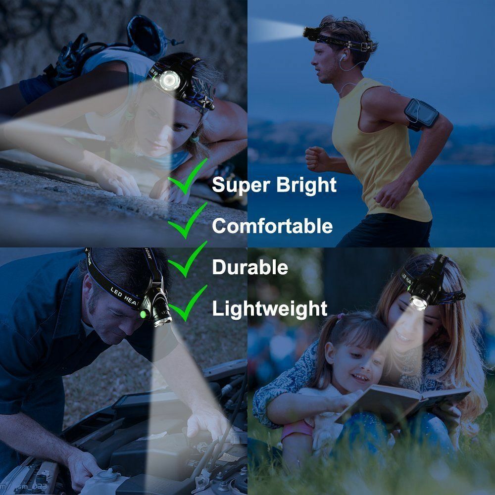 NovaPeak 990000LM Dobíjecí LED čelovka s zoomem Taktická | Lersk