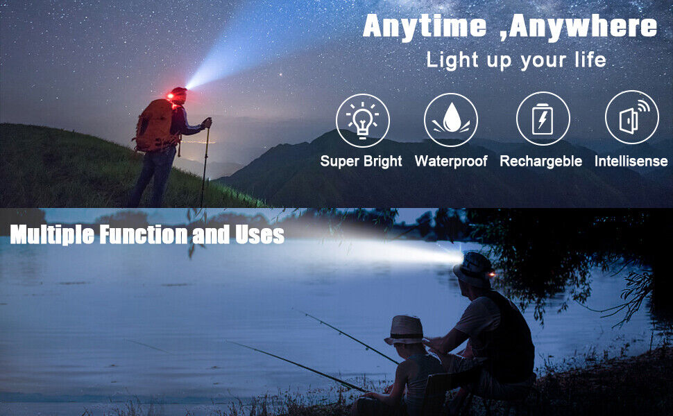 NovaPeak 990000LM Dobíjecí LED čelovka s zoomem Taktická | Lersk