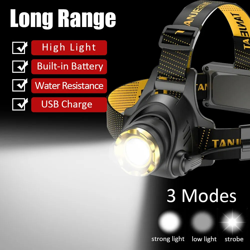 ApexVolt Pro Headlamp 990000LM Rechargeable Tactical Light | Lersk