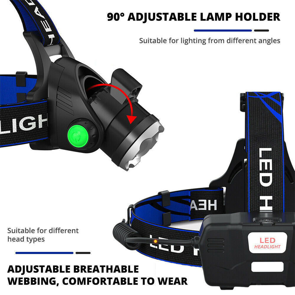 NovaPeak 990000LM Dobíjecí LED čelovka s zoomem Taktická | Lersk