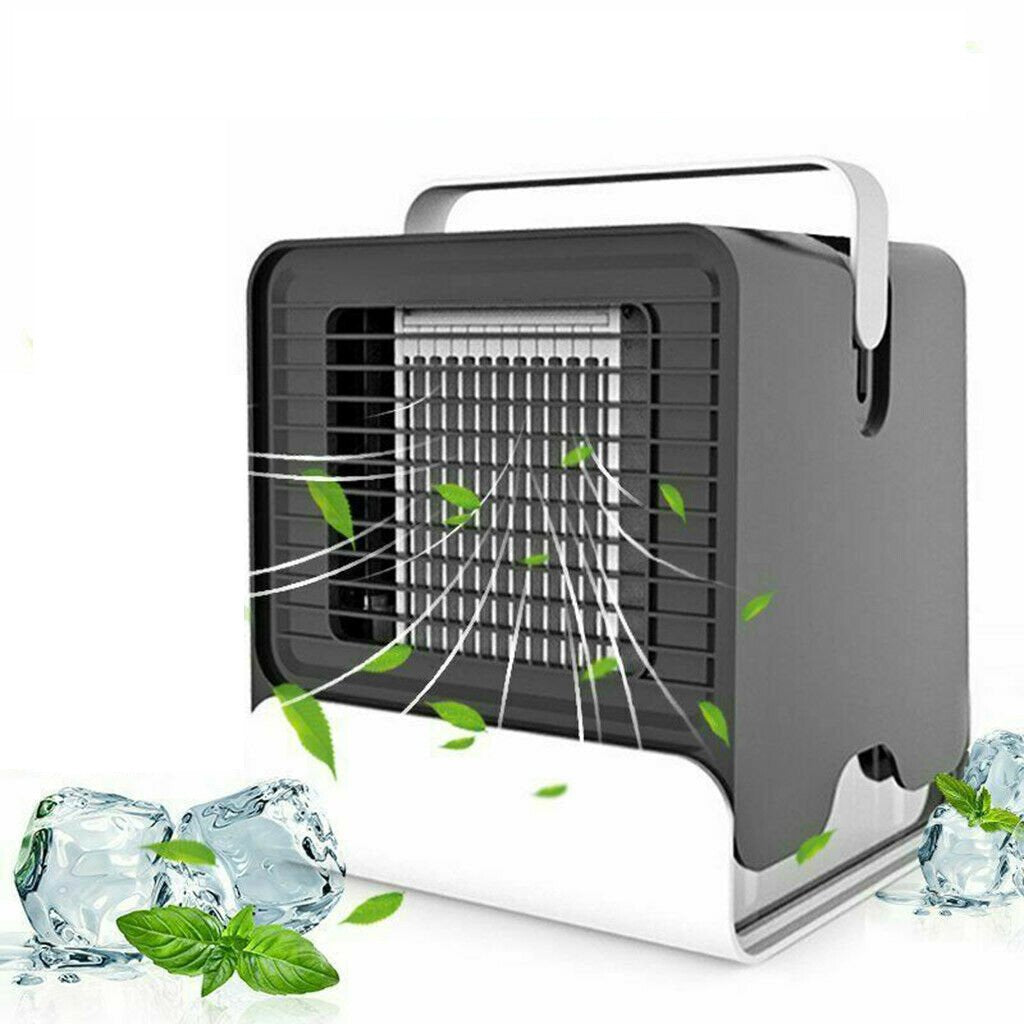 BreezeWave Mini bærbar aircondition stille 4-bladet til bil og hjem | Lersk