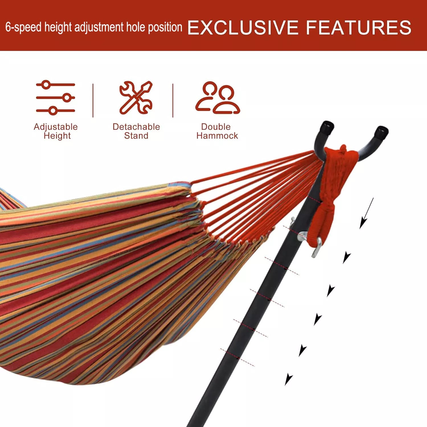 Two Person Hammock With Stand Premium Canvas For Couples Outdoor Relaxation | Lersk