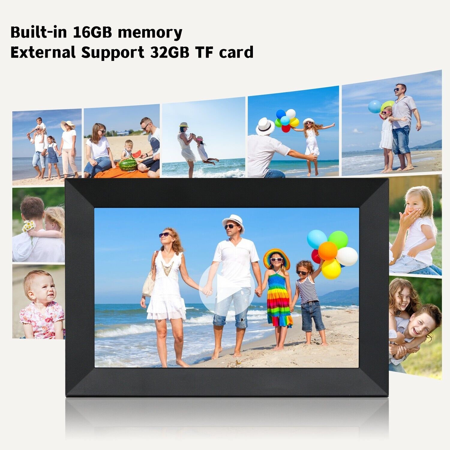 10.1-Inch WiFi Photo Frame 1080P Touch Screen For Families | Lersk