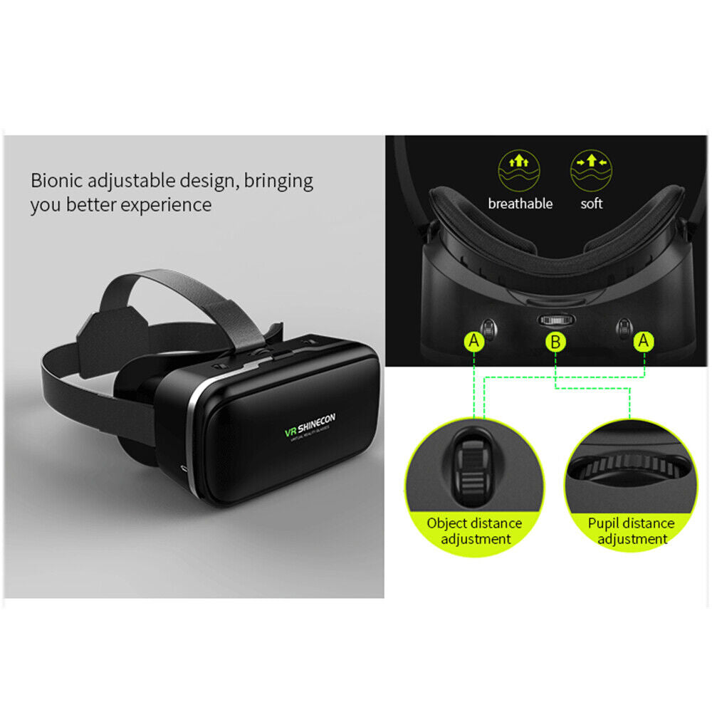 Smartphone 360 VR-Headset mit Bluetooth-Fernbedienung für Gamer | Lersk
