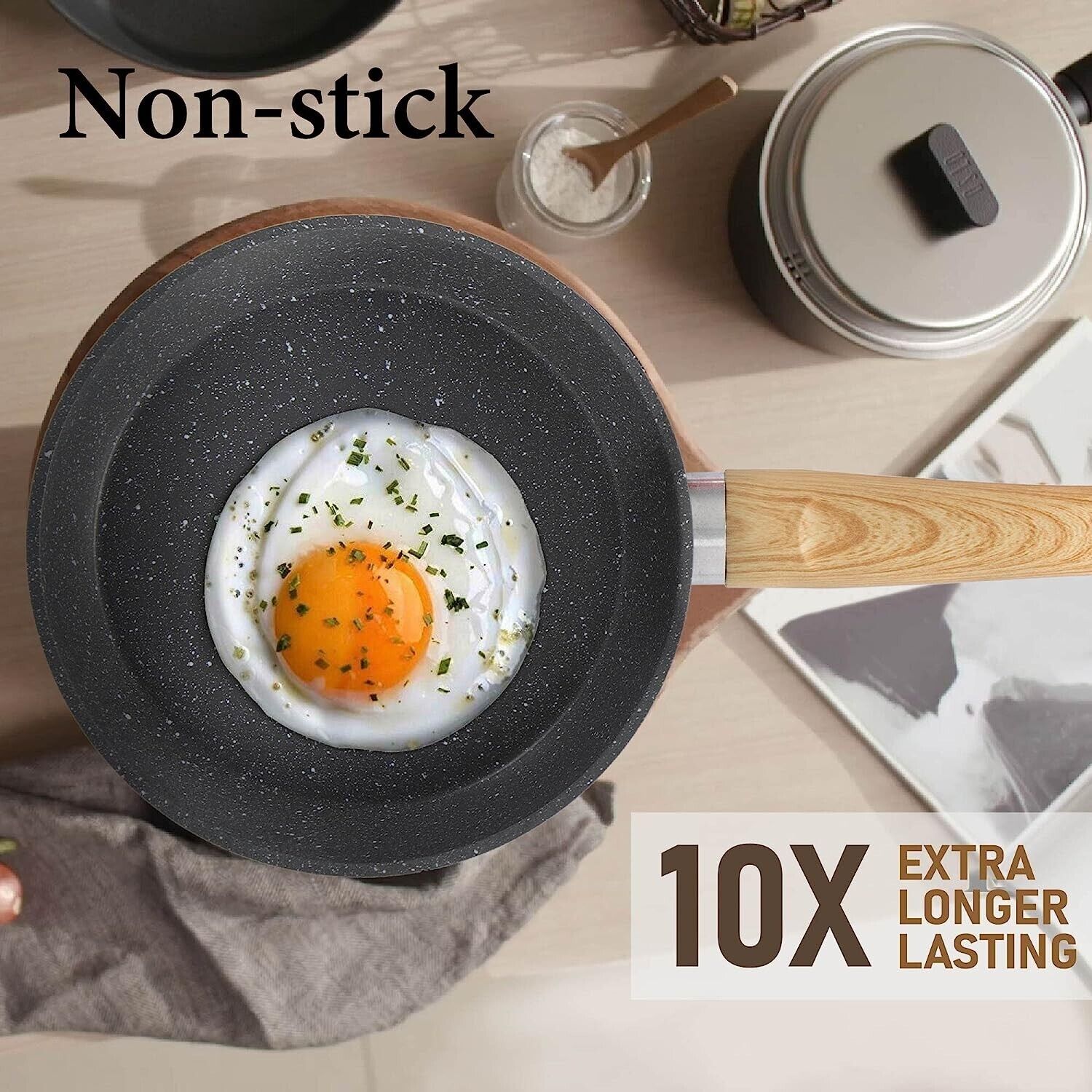 12-Piece Nonstick Cookware Set Granite Coating Home Cooks | Lersk