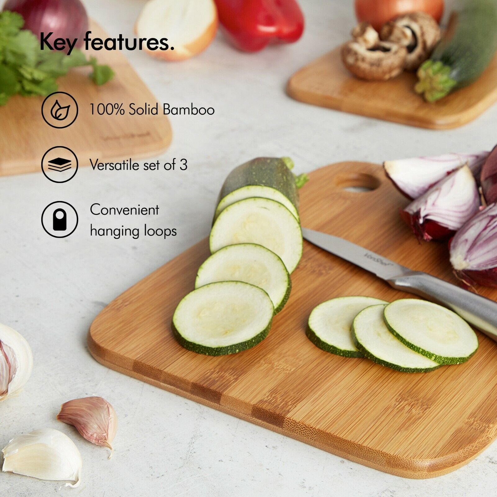 Bamboo Cutting Boards Set Of 3 For Home Cooks Mastery | Lersk