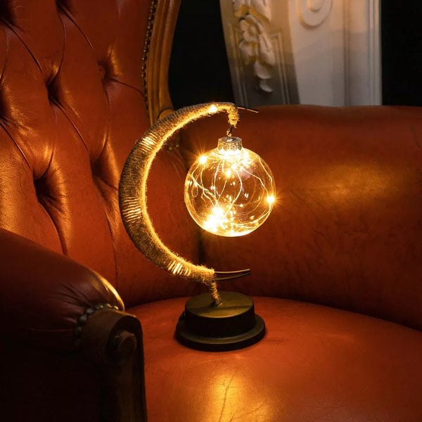 Lampă de sticlă AsteriGlow Lună cu lumină ambientală caldă | Lersk