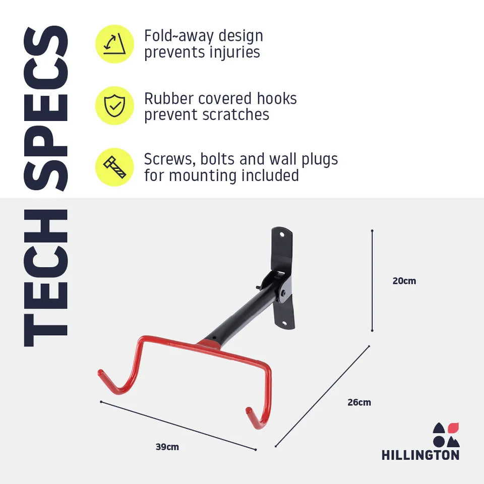 رف تخزين دراجات مثبت على الحائط لراكبي الدراجات موفر للمساحة | Lersk