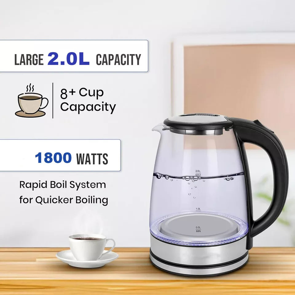Bollitore Elettrico Vellon 1,8L 3000W Ebollizione Rapida Spegnimento Automatico | Lersk