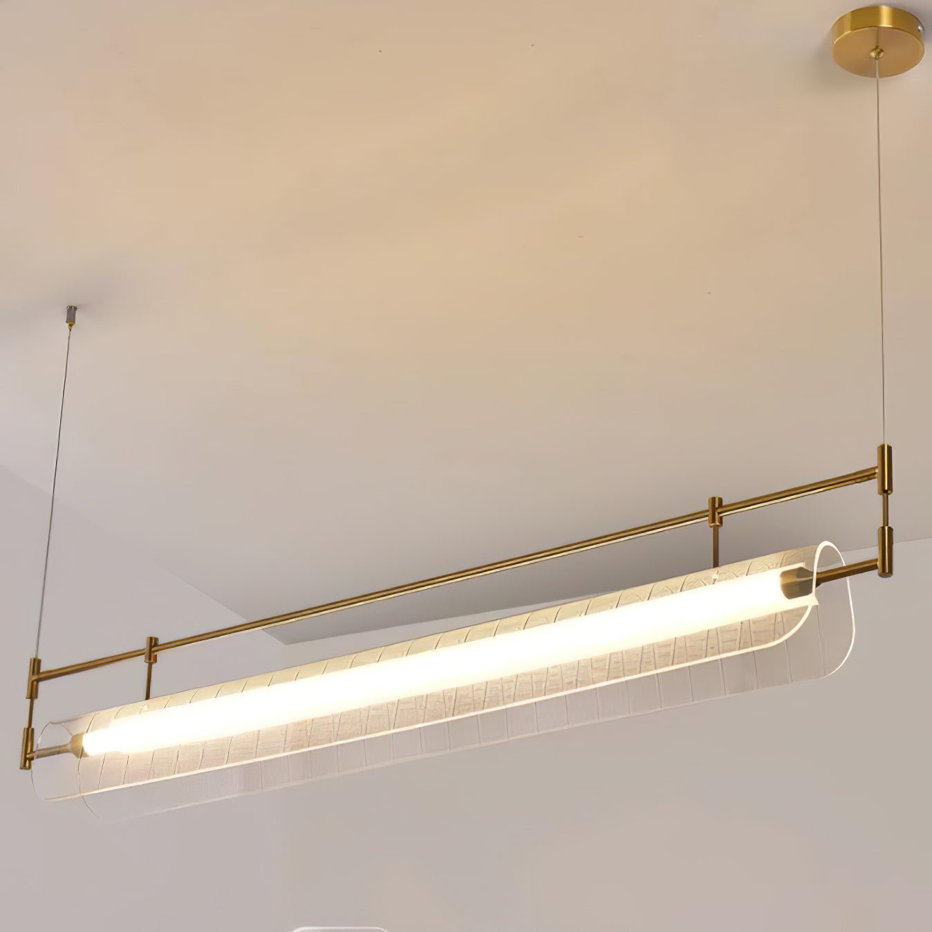 NovaLine Linear Strip Chandelier in Modern Metal Finish | Lersk