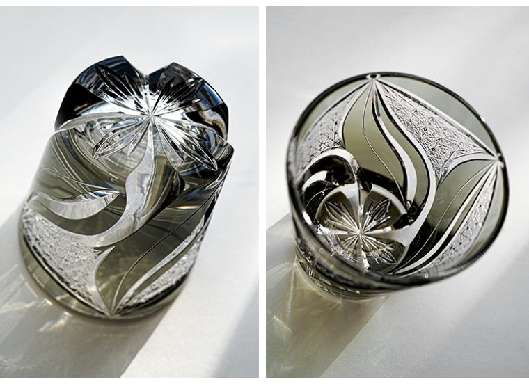 Kireno | Handcrafted Inkstone Flame Whisky Glass in Wooden Box | Lersk