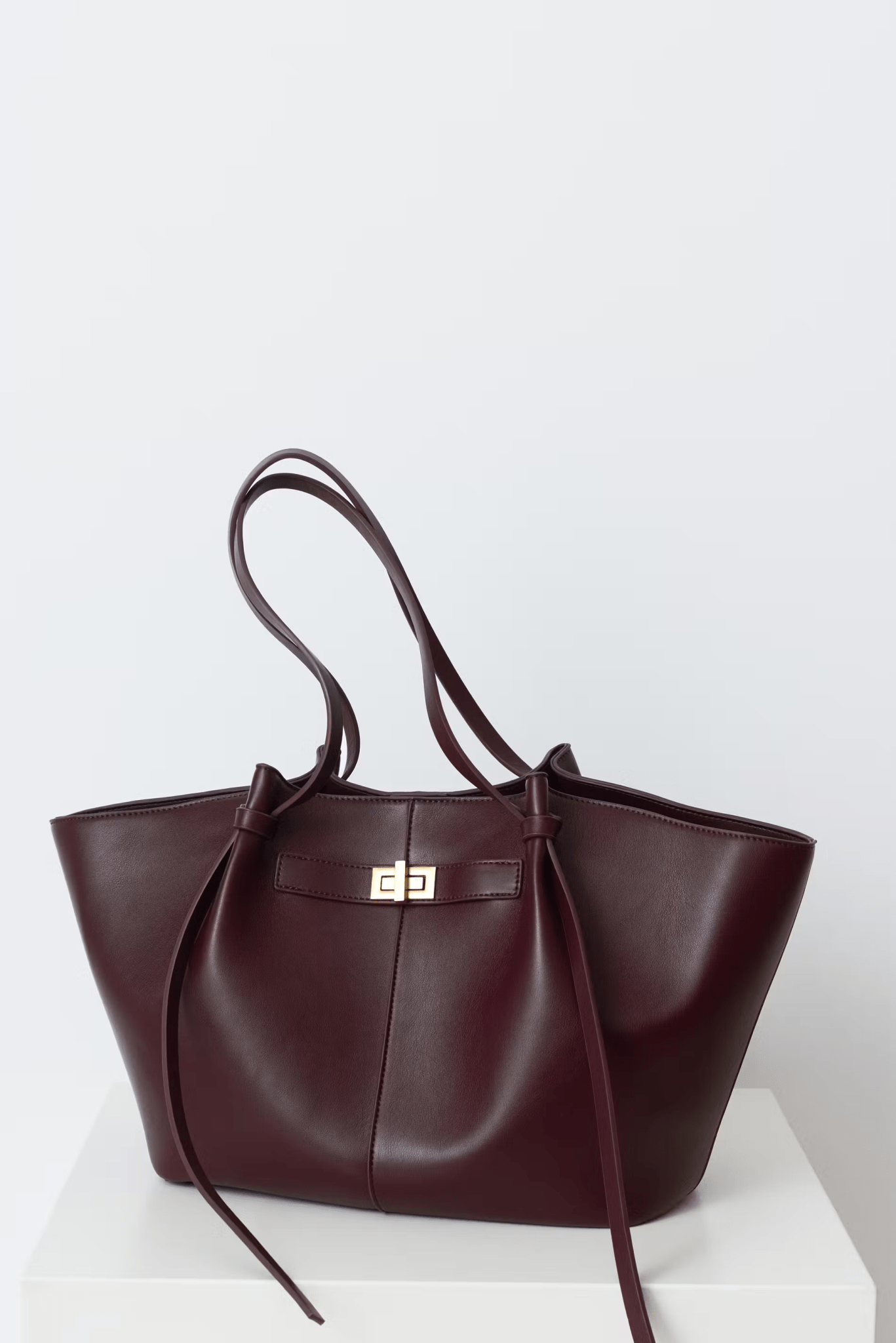 Premium vegansk læder oversized shopper taske | Lersk