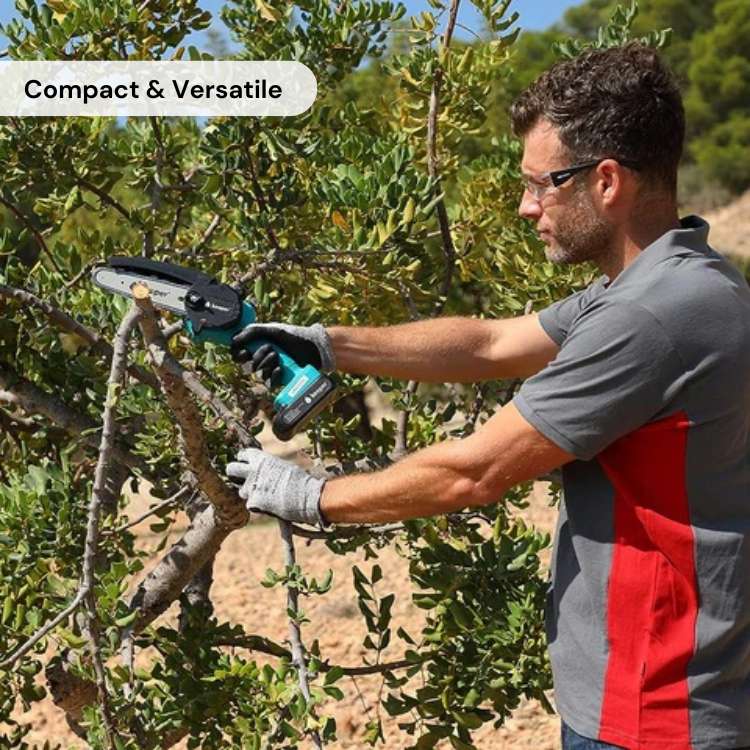 LumaSaw 6-Inch Cordless Chainsaw, Ergonomic, Under 1.2 kg | Lersk