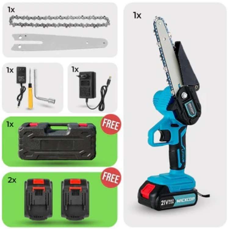 LumaSaw 6-Inch Cordless Chainsaw, Ergonomic, Under 1.2 kg | Lersk