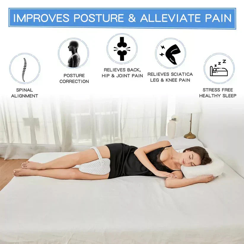 Memory Foam Leg Pillow For Back Pain Sleepers Pain Relief | Lersk