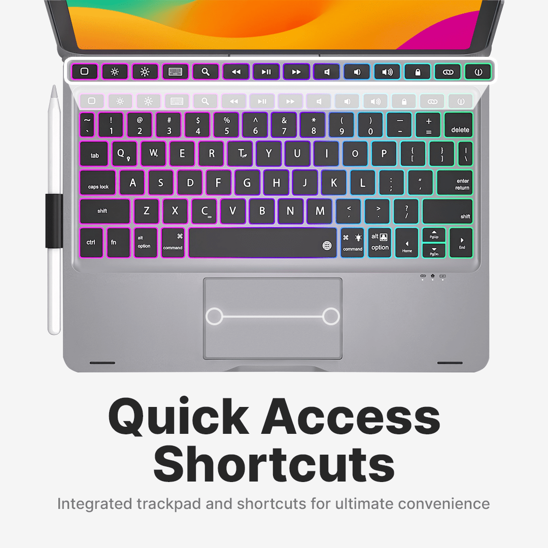 Trådløst tastaturcover til iPad med roterende design til iPad-entusiaster og tabletbrugere | Lersk