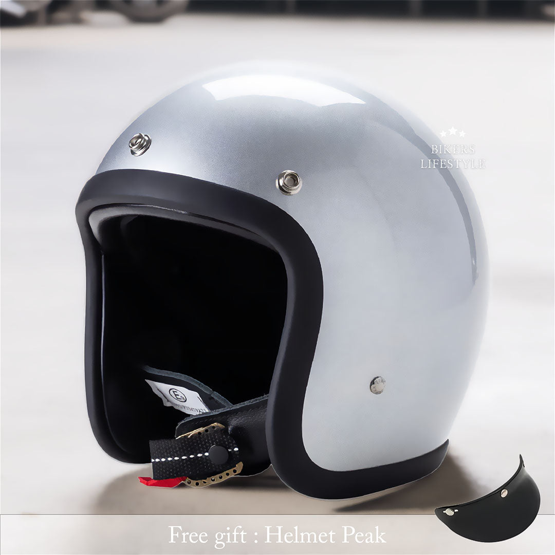 Vintage Motorcycle Helmet Low Profile For Riders DOT ECE | Lersk