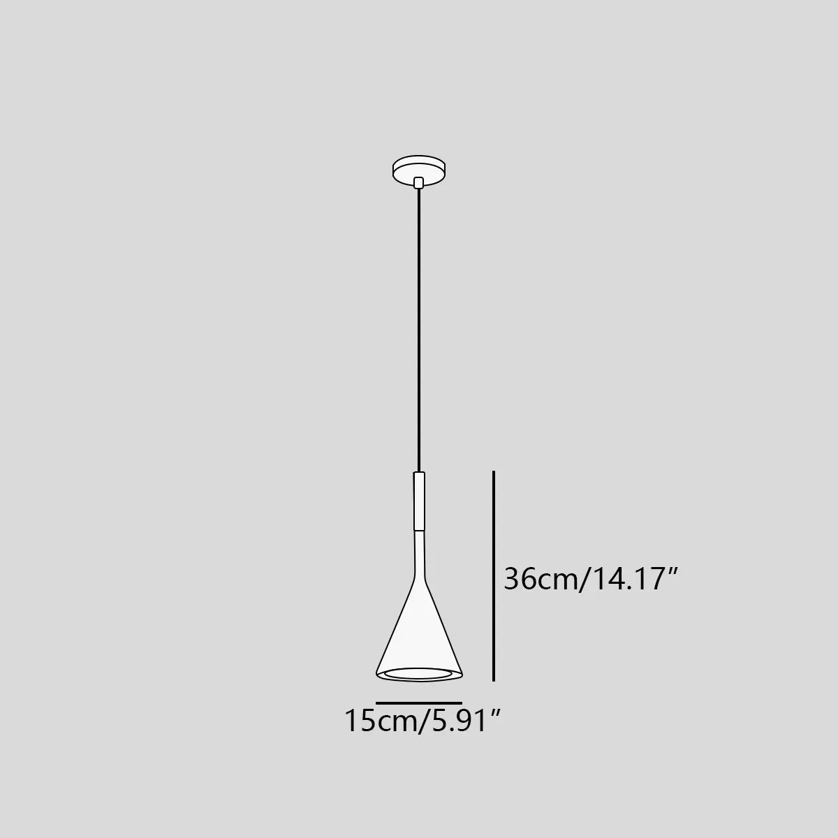 Lámpara colgante Divino Cone para dormitorio | Lersk