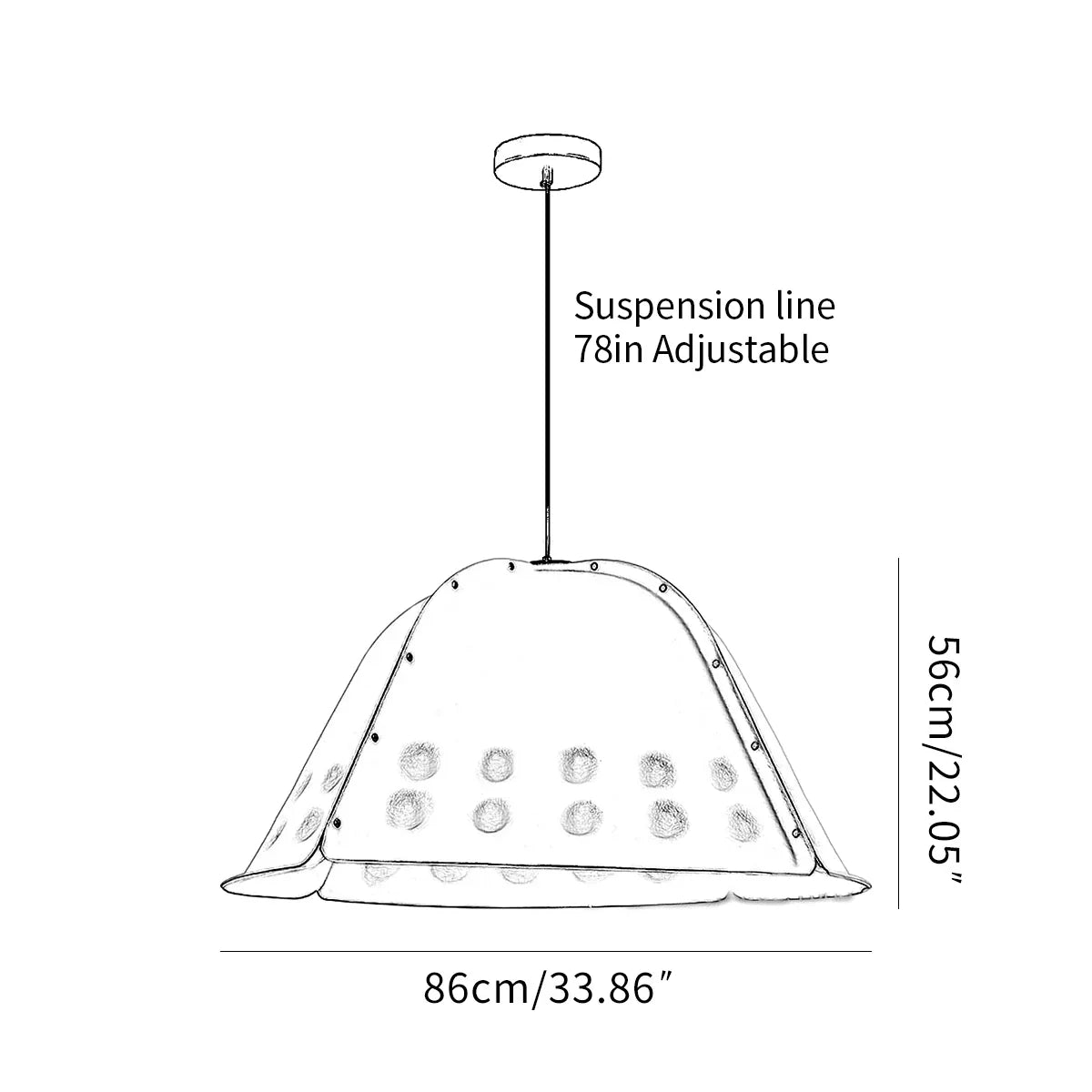 Clock Shaped Hot Pressed Acoustic Pendant Light | Lersk