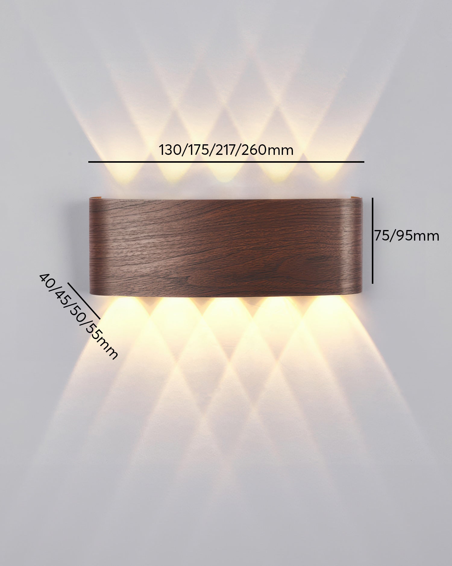 Applique da esterno LumaVerde Woodgrain LED resistente alle intemperie | Lersk