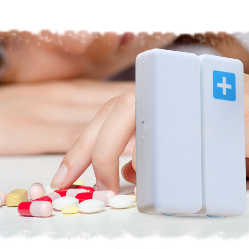 علبة حبوب قابلة للطي بسعة سبعة أقسام لحملها أثناء السفر وتنظيم الأدوية بسهولة أثناء التنقل | Lersk