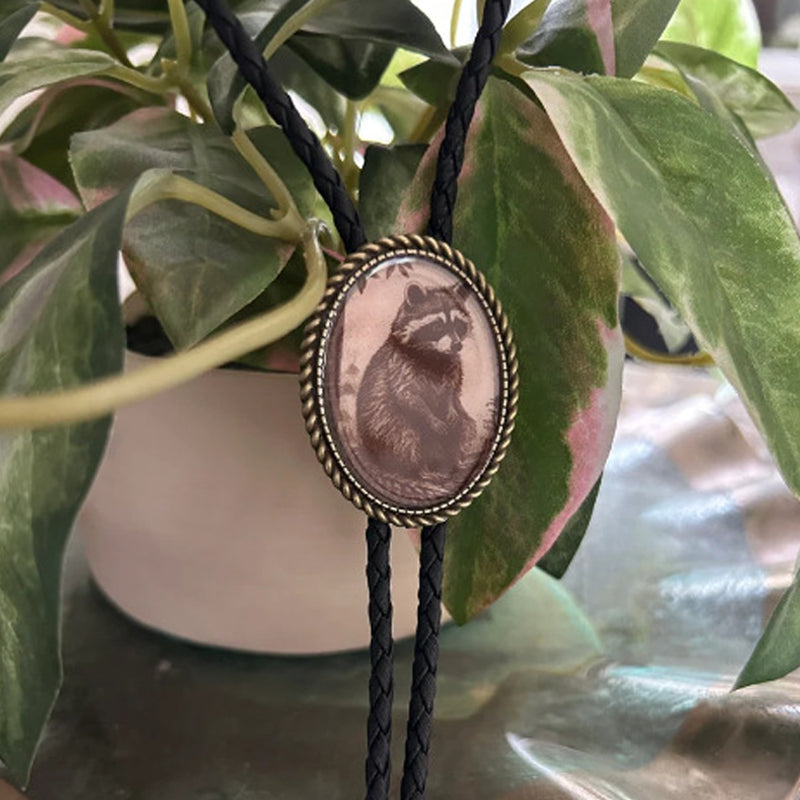 Banjo Frog Bolo kravata unisex design s žábou hrající na banjo, šperk pro muže i ženy | Lersk