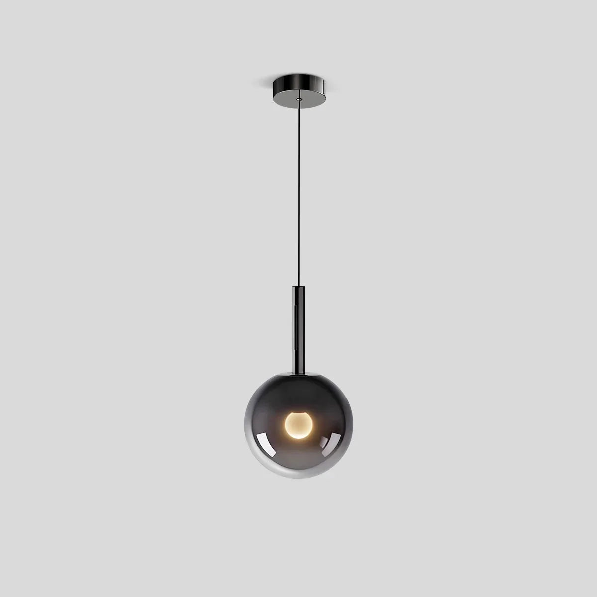 Nastavitelná skleněná závěsná lampa na noční stolek | Lersk