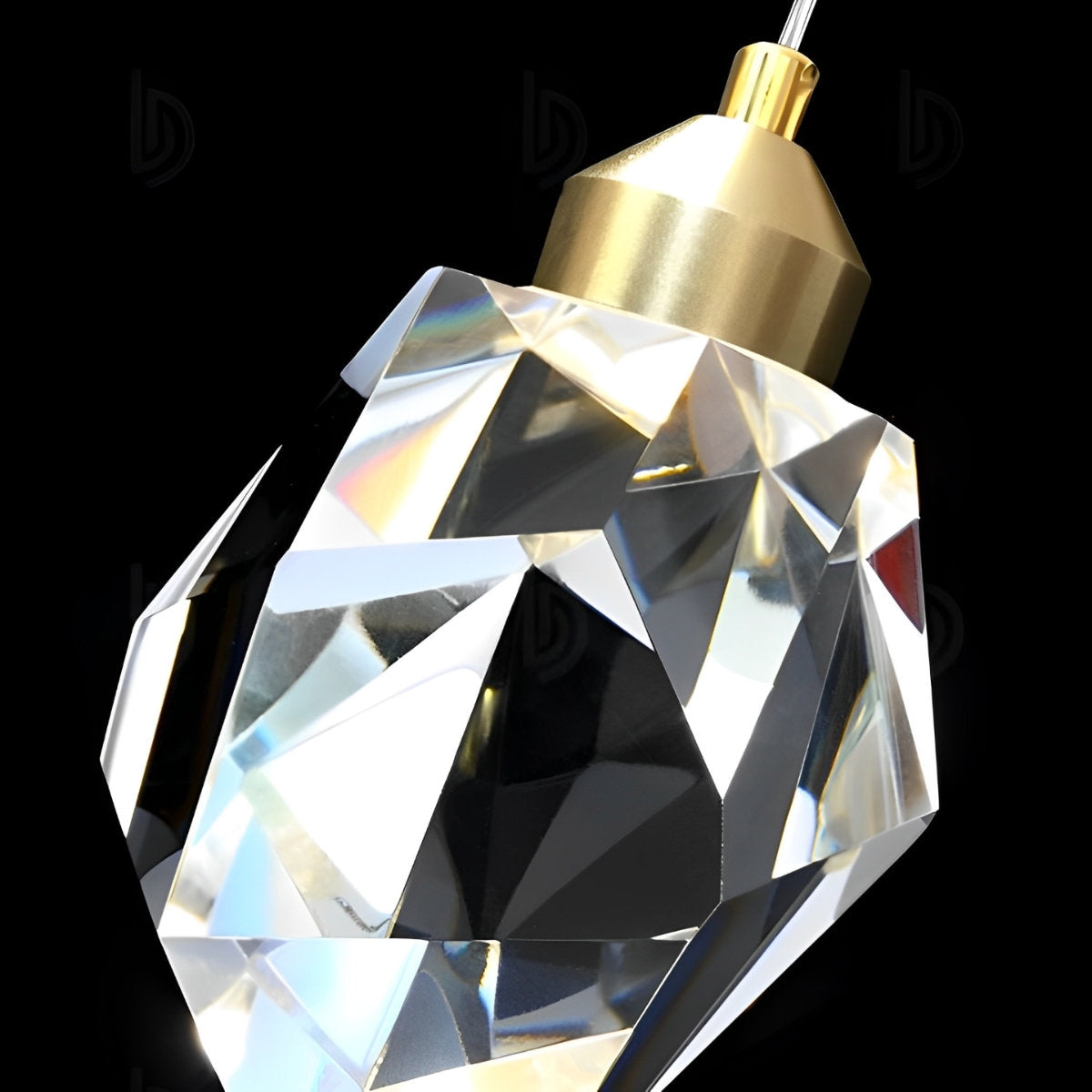 NyraLace Spiral Crystal Droplets Pendant Chandelier for Staircases and Hallways | Lersk