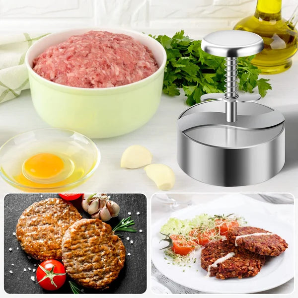 Manual Hamburger Patty Press For Homemade Burgers, Ergonomically Designed For Easy Use | Lersk