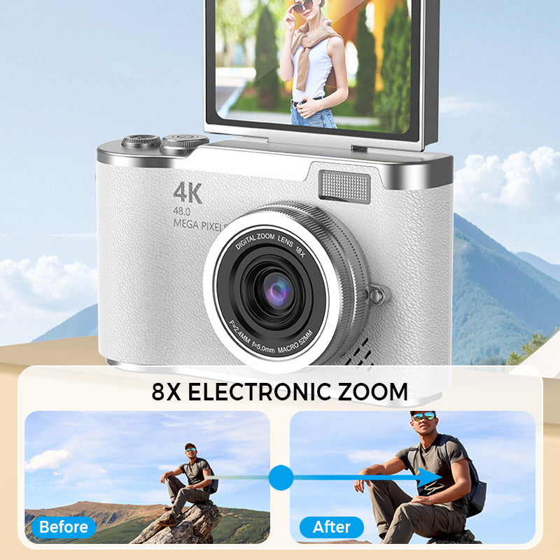 4K HD Flip-Screen Digital Camera For Capturing Sharp Photos And Smooth High-Definition Video | Lersk