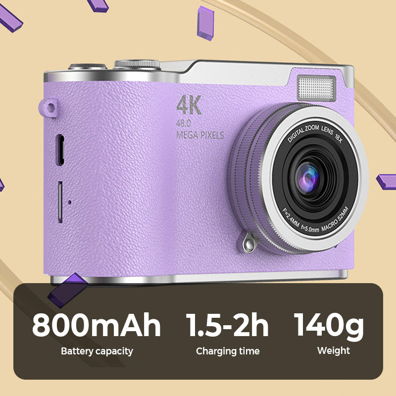 4K HD Flip-Screen Digital Camera For Capturing Sharp Photos And Smooth High-Definition Video | Lersk