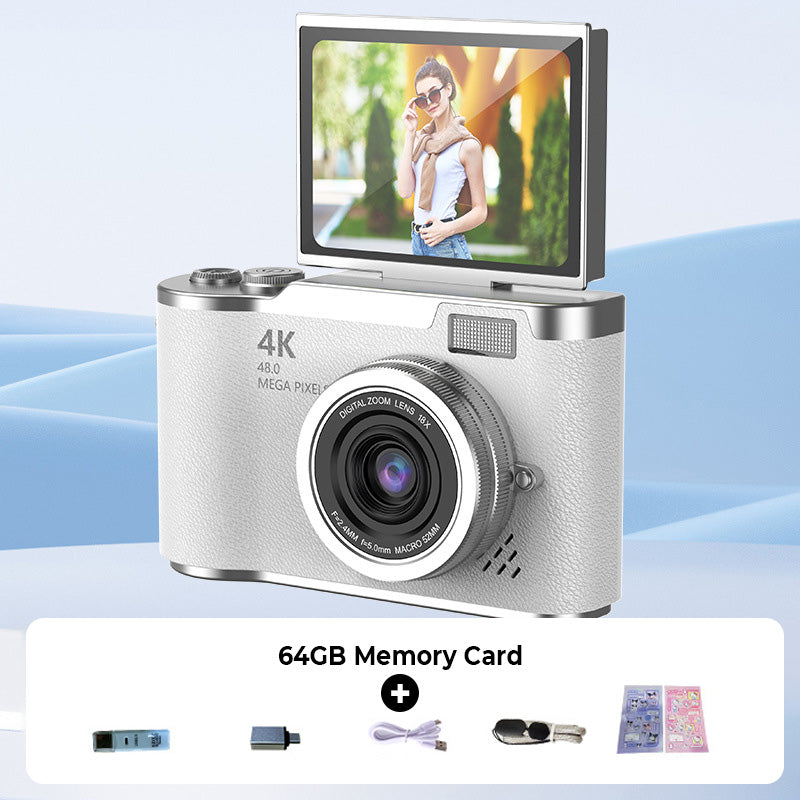 4K HD Flip-Screen Digital Camera For Capturing Sharp Photos And Smooth High-Definition Video | Lersk
