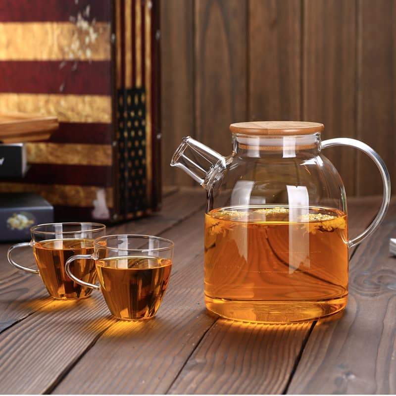 Teiera in vetro termico 54oz di Wilmax per amanti del tè, adatta per piano cottura | Lersk
