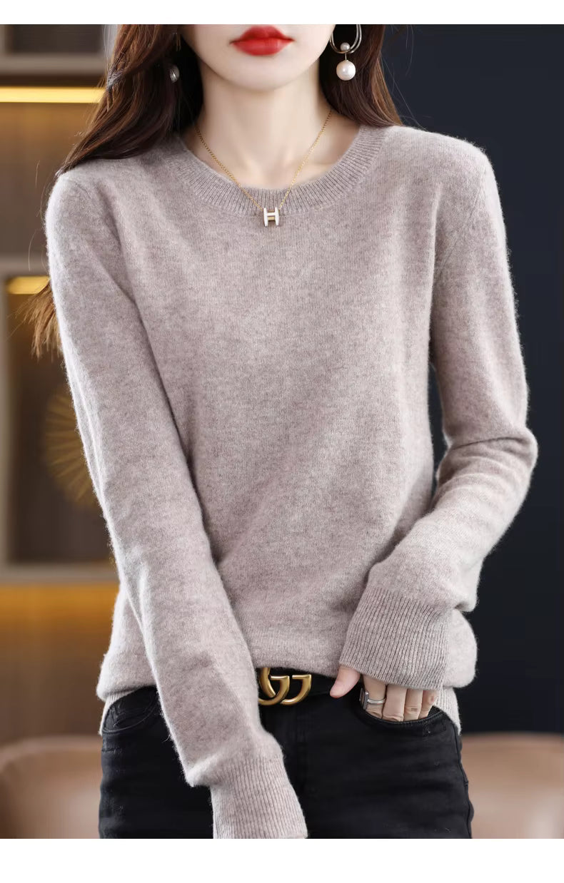 Camisola Feminina Claire 100% Lã Merino Macia e Quente Ajuste Slim | Lersk